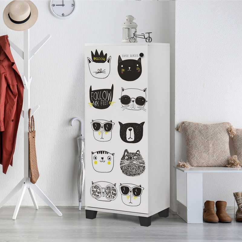 16 Pair Shoe Storage Cabinet