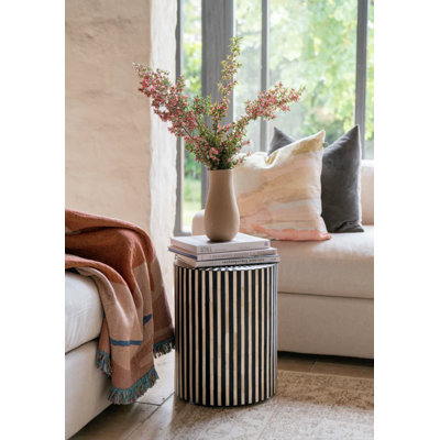Solid + Manufactured Wood Accent Stool
