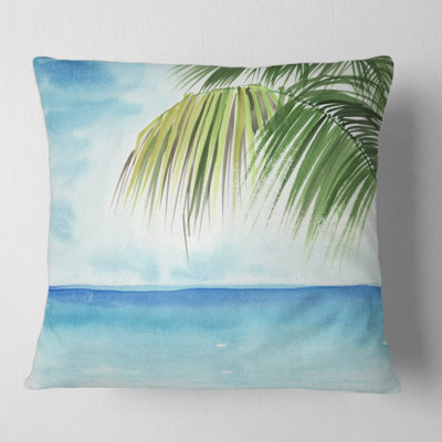 Housse et insert de coussin carré Palm Beach Resort at Dawn III