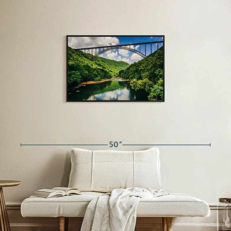 Pont New River Gorge, Cadre flottant noir, 31 po x 21 po