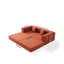 Canapé-lit convertible avec coussin cylindrique, canapé-lit pliant en velours côtelé avec cadre de forme fixe, canapé-lit de salon pour salon, salon, studio (orange)-913120126