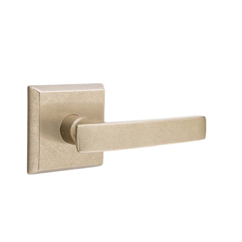 Faux levier de porte double avec rosette Yuma, Droite, Cascade bronze blanc