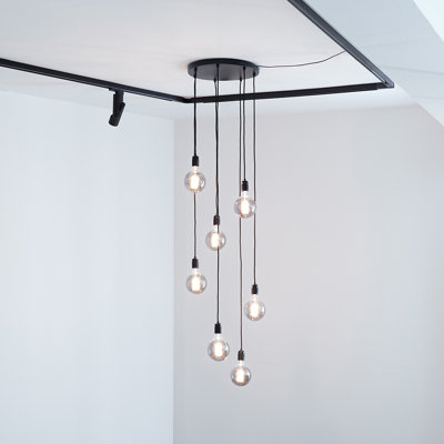 Phinney 7 - Light Black Cluster Pendant