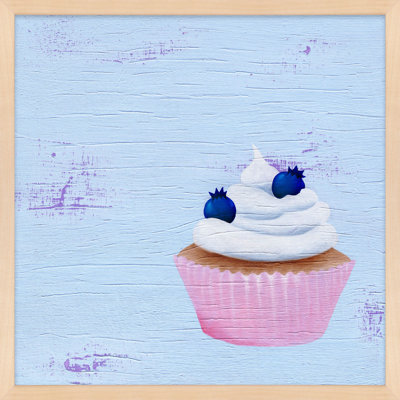 Blueberry Cupcake Print by Katy Montica