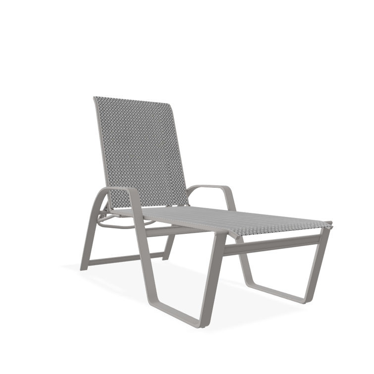 Holna Outdoor Rust-Resistant Metal Chaise Lounge