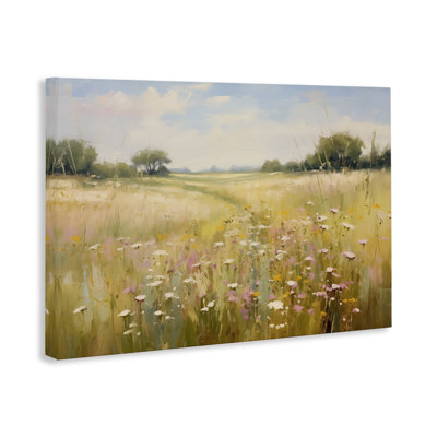  Faded Wildflower Field Canvas Wall Art by LSR Design Studio