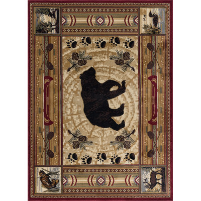 Tapis brun / rouge Southwestern