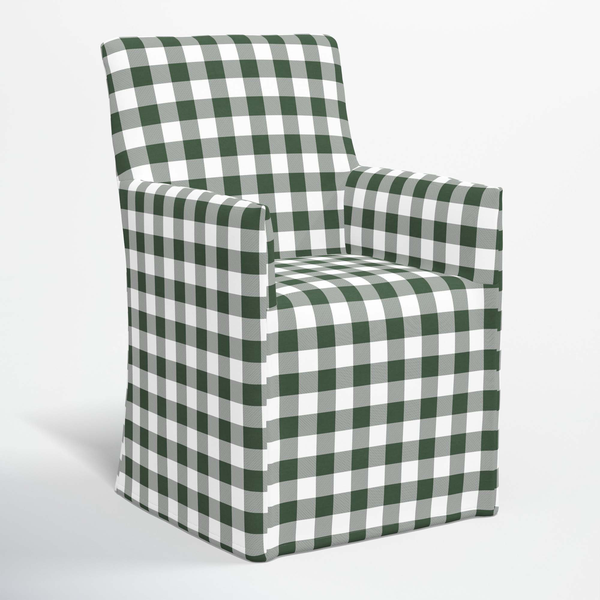 Ivanka Dining Chair, Classic Gingham Evergreen