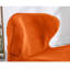 Chaise ergonomique avec support lombaire, structure en mousse et fauteuil rembourré en velours doux (orange)-1786072813