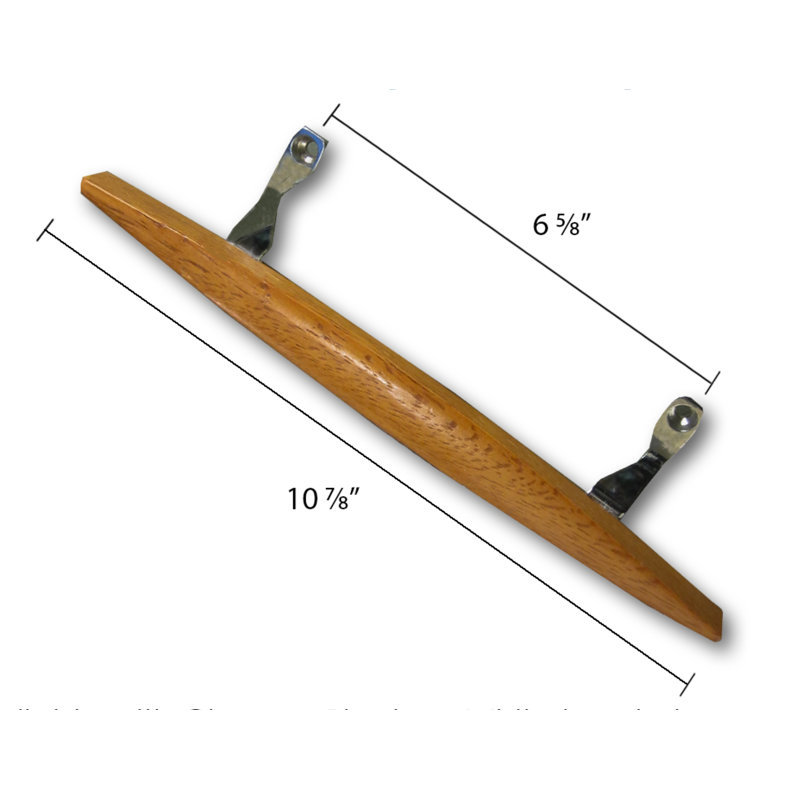Poignée en bois de style canot pour portes coulissantes en verre