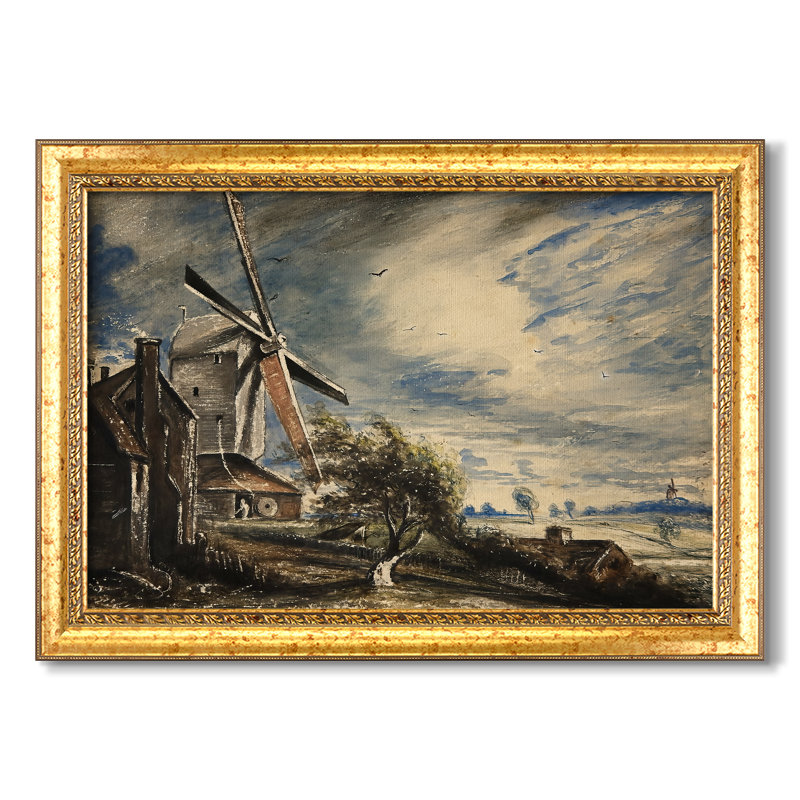 Un moulin près de Colchester, v. 1833 - John Constable - Toile encadrée sur mesure, Dimensions intérieures 24 po x 34 po