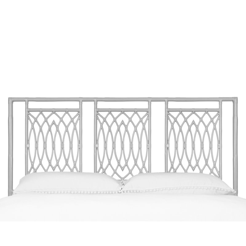 Beckham Open-Frame Headboard, King, Light Gray