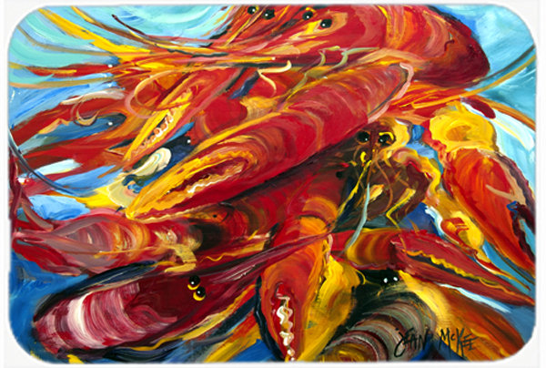 Caroline's Treasures Crawfish Glass Cutting Board