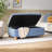  Contemporary Bouclé Upholstered Large Storage Ottoman With EZ Assembly Wood Legs-1435306225