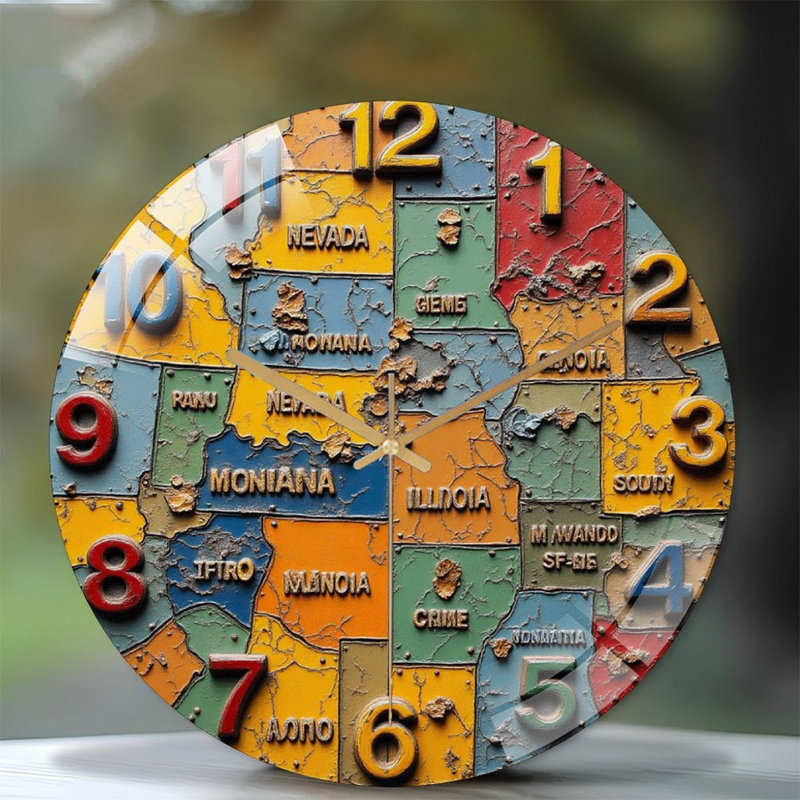 Horloge murale moderne en verre 12 po