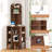 6-tier Corner Shelf 63" Tall Corner Bookshelf With 2 Usb Ports & Charging Station-1315328397