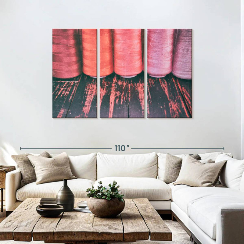 Red Threads For Sewing, 48" H x 74" W