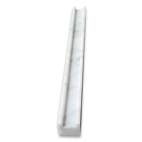 Carrara Liner Pencil Trim Molding 1" x 12" Marble Floor Use Tile