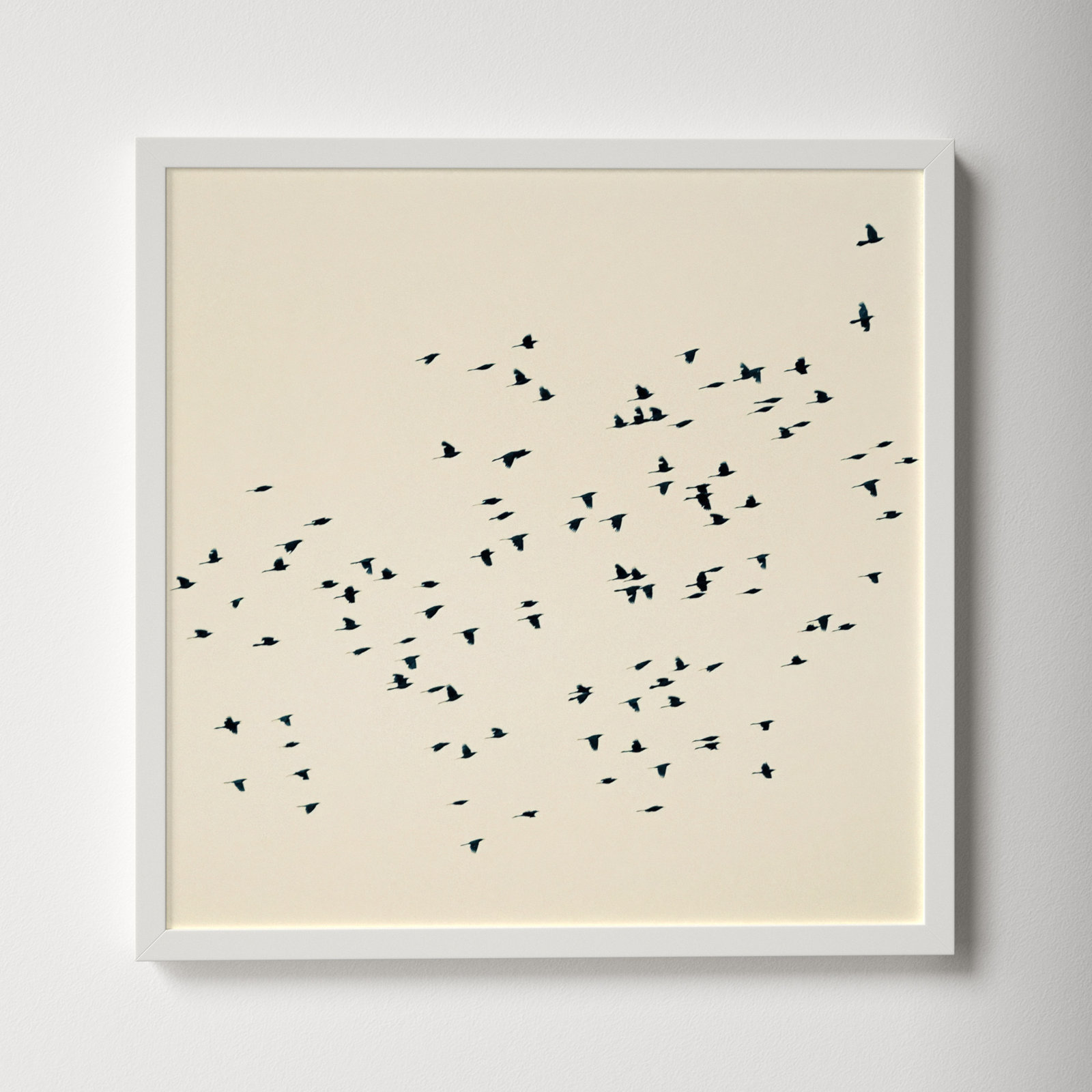 Garden Sign "Soaring" Print by Peter Dušek, White, 16" H x 16" W x 1.25" D