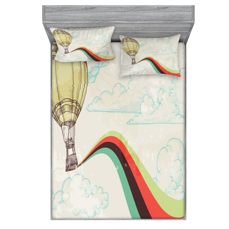 Microfiber Sheet Set, Queen Sheet Set with Fitted Sheet