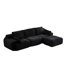 Animal de compagnie - Canapé modulaire en velours côtelé 3 places, rembourrage en mousse viscoélastique, sans assemblage, convient aux espaces multiples avec mousse, appartement et salon appropriés, noir