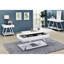 Superbe table avec cadre et console de rangement rectangulaire extérieure brillante
