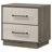 2-Drawer Nightstand Bedside Table Grey Oak