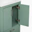 Ensemble de meuble-lavabo 24 po avec lavabo en céramique, meuble Storae autoportant moderne avec poignées argentées, portes à fermeture douce