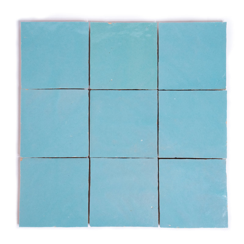 Carreau de mur et de plancher en pierre 4 po x 4 po Zellige