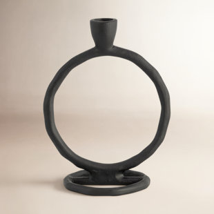 Sagebrook Home Hayslett Aluminum Metal Ring Taper Candle Holder - Elegance for Your Space