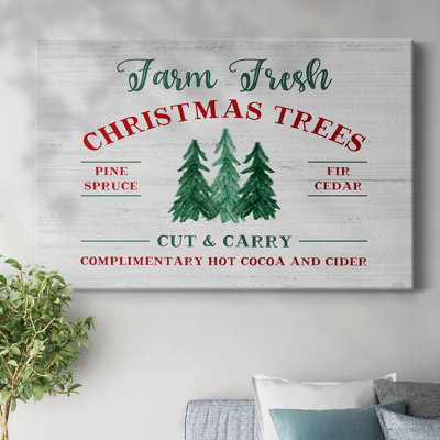 Farm Fresh Christmas Trees-Gallery Wrapped Canvas