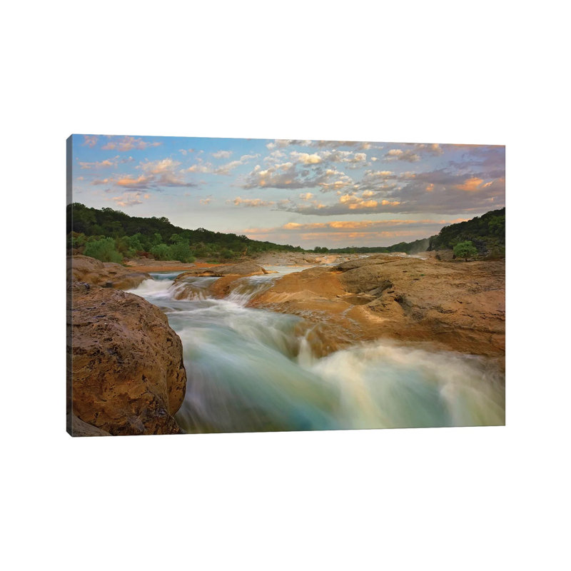 River in Pedernales Falls State Park, Texas 1 Piece Wrapped Canvas Wall Art, 20.32 cm H x 30.48 cm W