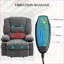 Fauteuil inclinable électrique inclinable avec massage par vibration et amp; Chaleur, fauteuil inclinable en tissu de chenille pour personnes âgées | Gris anthracite | Assemblage rapide