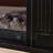 Black Solid Wood Electric Fireplace-1459531678