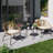 3 Piece Patio Bistro Rattan Chair & Table Set with Cushions-593025379
