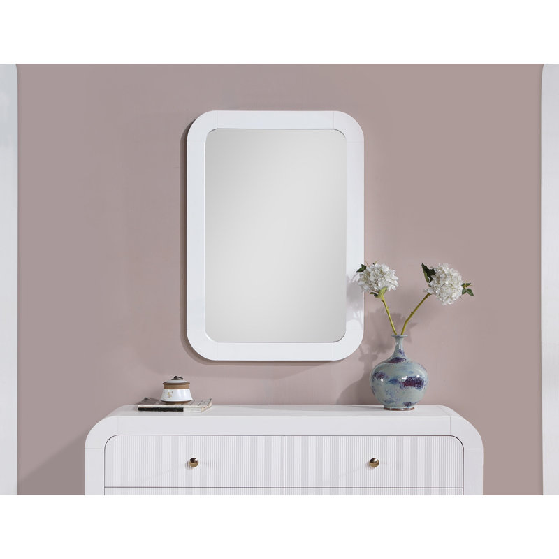 Miroir pour commode Keron, Blanc