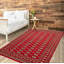 Tapis rouge foncé Finest Peshawar Bokhara 6 pi 2 po x 8 pi 8 po