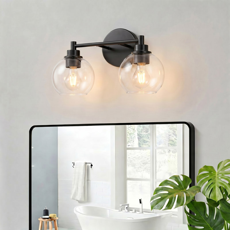 Éclairage pour meuble-lavabo Shelburn, Noir mat, 2