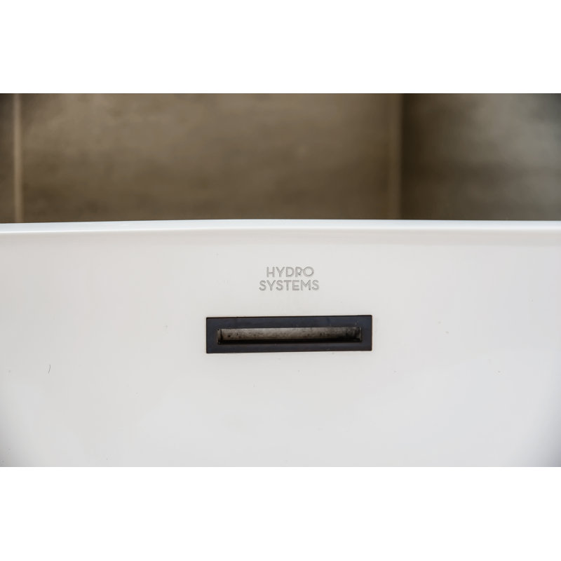 Summerlin 57'' L Soaking Bathtub, Glossy White, Matte Black