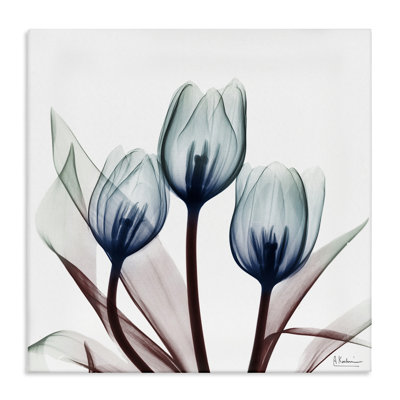 Toile chic et translucide tulipes bleues, design par Albert Koetsier