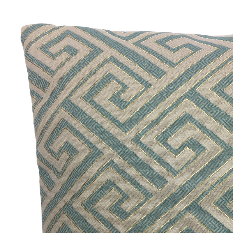 Geometric Reversible Throw Pillow, 24" x 24", Brown