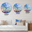 Abstrait coloré paysage marin VII - horloge murale moderne-59914537
