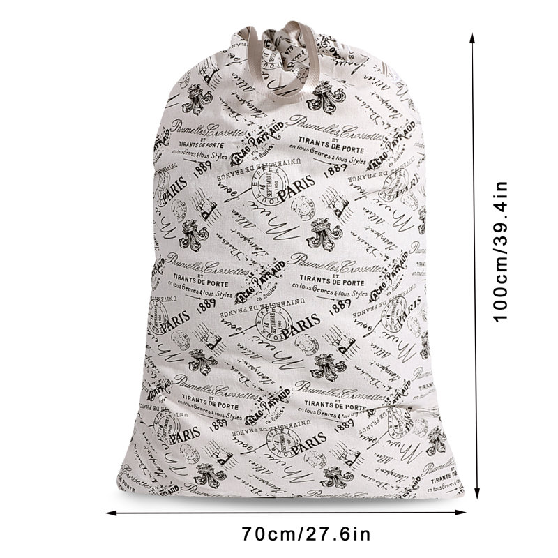 Fabric Laundry Bag, Black