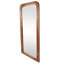 Jakyan Distressed Brown Floor Mirror with Carved Grooves and Natural Wood Grain