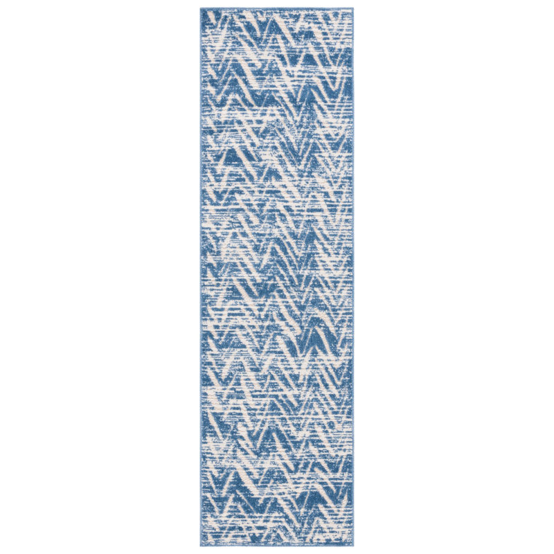 Tapis intérieur / extérieur en polypropylène tissé à la machine Lutton, Tapis de couloir 2 pi 3 po x 8 pi