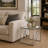 Aliaksej Glass Top End Table