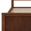 Lit plateforme en bois avec tête de lit, pied de lit et lattes en bois-619045194