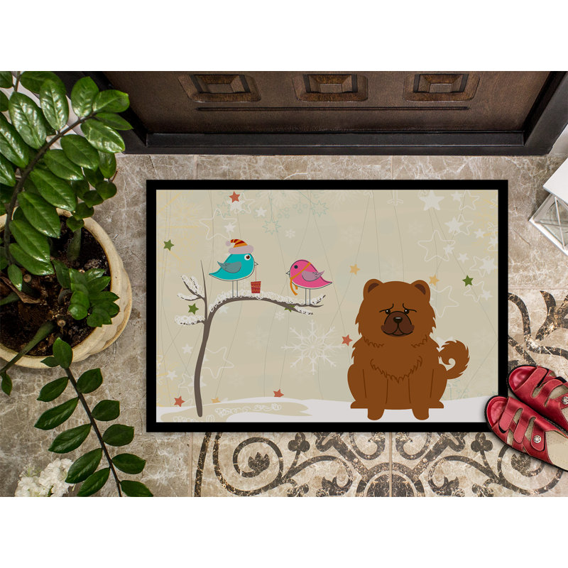 Tapis d'extérieur antidérapant Ciboney, Rouge, Rectangle 2 pi x 3 pi