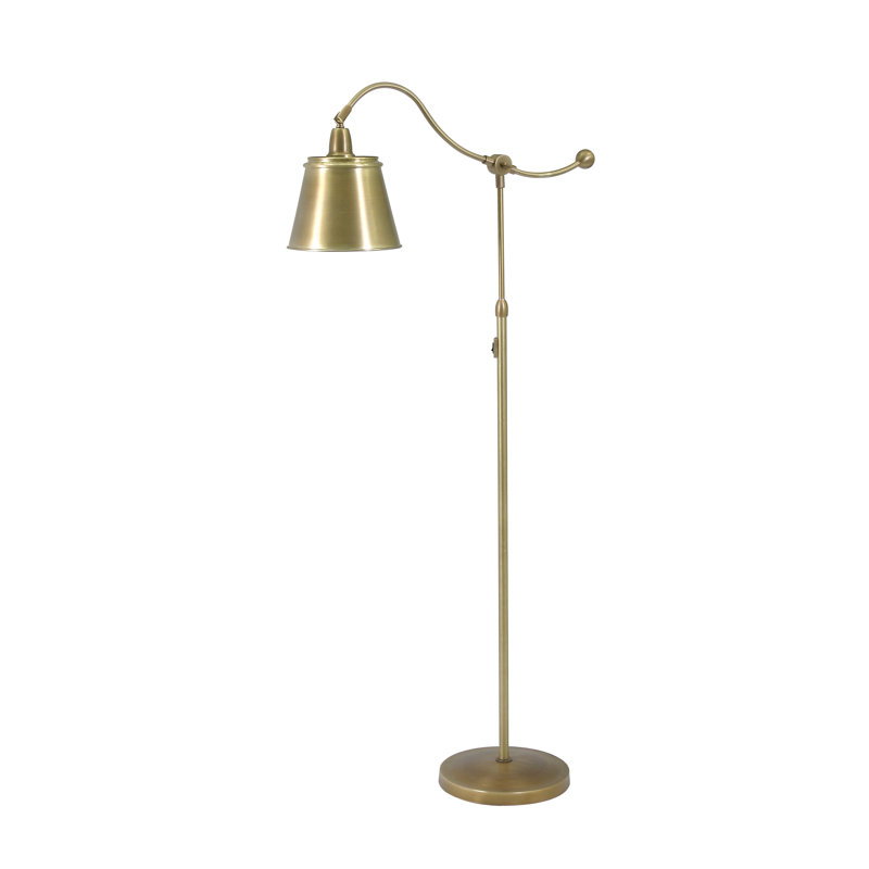 Hyde Park Task Floor Lamp, Weathered Brass