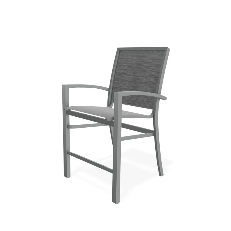 Tabouret de comptoir d'extérieur 26 po Kendall, Graphite, Gris anthracite Collect